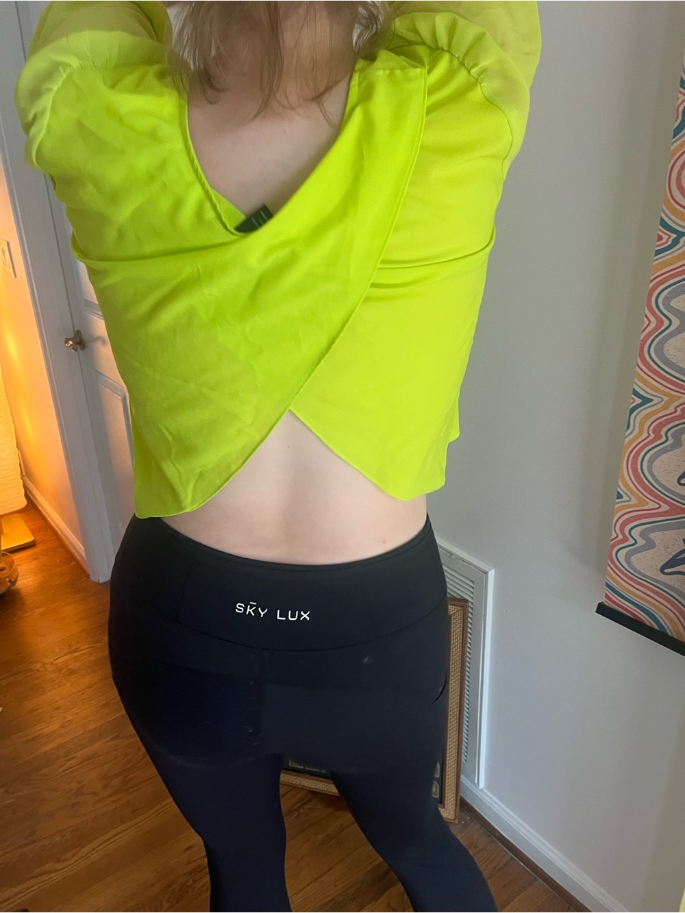 Bisou Bisou Neon Lime Polyester Top